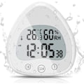 Miniatyrbillede 1 af 5: Badeværelsesur, LCD Digital Alarm med Vandafvisende Touch Display, ZQKLA