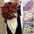 Pikkukuva 2 / 5: Kukkakimppupeitto DIY-materiaalipaketti, Virkattu kukkakimppu Romanttiset neulotut kukkapeitot kodin sisustukseen red Rose