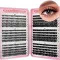 Individual Eyelashes Cluster Lashes Kit Eyelashes Fluffy Russian Eyelash Extensions Curly Long-lasting Eyes,AB
