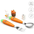 Miniatyrbillede 4 af 7: 2 Dele Børnebestiksæt i Rustfrit Stål, Rustfrit Stål K, ZQKLA