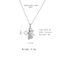 Miniatyrbild 2 av 5: Skyddsängel Hängsmycke Halsband Zirkon Hjärta Smycken Första C, ZQKLA