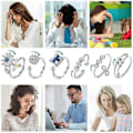 Miniatyrbillede 5 af 5: 6 stk. Fidget Angst Ringe Justerbare Ringe Sæt Justerbare Ringe Fidget Ringe Dame Perlering