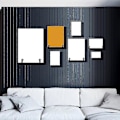 Miniatyrbild 5 av 5: 4-pack Väggmonterade tallriksställ. Medium väggstafflihållare tallrikshängare vertikalt tallriksställ H