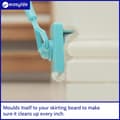 Miniatyrbillede 3 af 5: Sokkelrenser med moppehåndtag + 2 vaskbare moppehoveder, fliserens