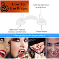 Miniatyrbilde 6 av 6: 2 stk Utvidbare Halloween Vampyr Lysende Tenner, Gjenbrukbare Tenner