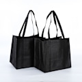 Miniatyrbillede 1 af 5: Foldbar Genanvendelig Indkøbspose 2-pak 38 x 35 x 25cm Holdbar, ZQKLA