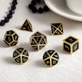 Miniatyrbilde 2 av 7: Metall Terning Sett D&D, 7 terninger Metall Polyhedral Terning Sett med Gave, ZQKLA