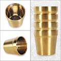 Miniatyrbillede 2 af 7: (Sæt med 4, Guld) Rustfri Stål Krus (175ml) Børstet Metal Dr, ZQKLA