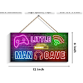 Miniatyrbild 2 av 5: Neon Gaming Trä Dör Skylt för Gamer Rum Dekor, Pojkar Dekorationer för Sovrum Barnkammare Lekrum Väggkonst