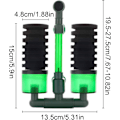 Miniatyrbillede 4 af 5: Dobbelt Svampe Luftpumpe Filter, Dobbelt Svampefilter til Akvarium, ZQKLA
