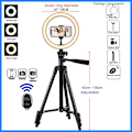 Miniatyrbilde 2 av 6: 10'' Ringlys med hvit 50'' Utvidbart Stativ, LED, ZQKLA