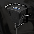 Miniatyrbillede 2 af 5: 2 Pak Square Single Port USB 3.0 Panel Flush Mount Forlængerkabel