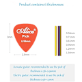 Miniatyrbild 4 av 5: Plektrum, 40-pack Gitarrplock Set med Plektrum för Elgitarr
