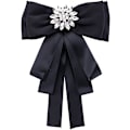 Miniatyrbillede 1 af 4: (Sort) Dame Sløjfe Broche Krystal Bohemia Halsbånd til Bryllup, ZQKLA