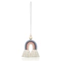 Miniatyrbild 7 av 7: 1 st Macrame Regnbåge Bilberlock med Träpärlor för Hemmet, ZQKLA