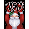 Miniatyrbillede 1 af 5: Santa Joy Dekorativt Flag, 12,5 x 18 Tommer (12,5\" x 18\"), Dobbeltsidet