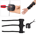 Miniatyrbillede 1 af 8: Bueskydning Arm Beskyttere Dobbelt Lag Syning Mikrofiber Læder PU Materiale Sort Fortykket Beskyttende Dæksel til Recurve