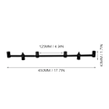 Miniatyrbillede 6 af 8: Fiske Stang Pod Stativ Holder Aluminium Legering Fiske Stang Pod Stativ Tværstang Beslag Grej (4 Hoveder 45cm Beslag 4 Hoved)