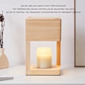 Miniatyrbilde 7 av 8: Duftlysvarmerlampe Duftvoks Smelte Dimbar Trefarget Lysvarmerlykt for Soverom 110‑240V EU-plugg