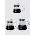 Miniatyrbillede 6 af 6: Kaffe sæt - 4 kopper | Håndfilter i glas med diamantlook 0,5 l
