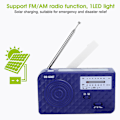 Miniatyrbilde 1 av 8: RD638 ABS Solenergi Nød Multifunksjons Håndsveiv Radio Støtte FM/AM FunksjonBlå