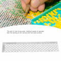 Miniatyrbillede 6 af 8: Rhinestone Maleri Lineal i Rustfrit Stål Tomme Gitre Point Drill Pen Lineal til 5D DIY140MM