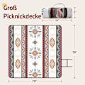 Miniatyrbillede 2 af 5: Udendørs picnictæppe Boho, bærbart vaskbart, til grill, picnic, vandreture