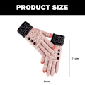 Miniatyrbilde 2 av 5: Vinterstrikkede hansker Unisex varme hansker Touchscreen hansker