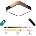 Miniatyrbild 1 av 5: Simplistisk Linjedesign Fyrkantiga Svarta Taklampor, Hög Säkerhet Högkvalitativa Material Inomhusbruk Modern LED-Taklampa Med Automatisk Timer
