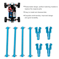 Pikkukuva 8 / 8: 4 kpl Metalliset koiranluun differentiaalinivelkupit WLtoys A959 A949 A969 A979 1/18 RC-auton osiin Sininen