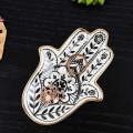 Miniatyrbilde 3 av 8: Smykkefat Smånipsfat Ringfat Keramisk Hamsa Ondt Øye Hand of Fatima Holder Nøkkel Askebeger Smånipsfat Skål Liten Boho Hjem Dekorativ Søt Dekor