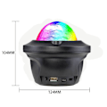Miniatyrbillede 2 af 6: Stjernelys projektionslampe vandmønsterlampe laserlys atmosfære natlys med opladning Bluetooth lydbar KTV