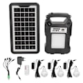 Miniatyrbild 2 av 8: Solargenerator MP3 Bluetooth FM-radio LED-display Bärbar kraftstation med lampor för utomhus EU-kontakt 100‑250V