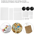 Miniatyrbilde 1 av 7: Stempelblokk Akryl Klar med Hvit Stiplet Linje for Scrapbooking Håndverk Stempelverktøy