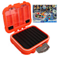 Miniatyrbillede 1 af 8: Fiskegrejæsker Fortykkede Multifunktionelle Dobbeltåbning 4 Sidede Stødsikre Forseglede Vandtætte Fiskefoderbakke Orange
