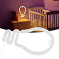 Miniatyrbild 1 av 8: Glödlampa formad neonljus LED-skylt för väggdekor fest jul bröllop USB/batteridriven varm färg