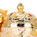 Miniatyrbillede 5 af 8: Elefantformet røgelsesbrænder Aromaterapi Ornament til stue Entré Soveværelse (Guld Hvid Baggrund )