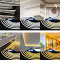 Miniatyrbild 7 av 7: Flexibelt LED-strip kit för garderob, justerbar vit COB LED-strip CRI90+ bred användning hållbar för trappor (5M)