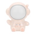 Miniatyrbillede 2 af 2: Natlampe 3 tilstande LED farverig sød astronaut udseende USB-port seng natlampe til soveværelse sovesal lyserød