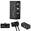 Miniatyrbillede 1 af 2: POE Splitter Power Over Ethernet Injektor Adapter til LAN Netværk Sort