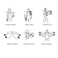 Miniatyrbild 4 av 5: Vattenhantel, aerobics, fitnessutrustning, EVA, blå