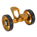 Miniatyrbillede 2 af 8: Cykelskærm Easywheel Mudguard Rollers Hjul Dobbelthjul til Brompton Foldecykel til DahonGold