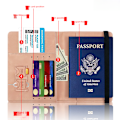 Miniatyrbillede 3 af 6: PU-læder pasmappe multifunktionel paslomme dokumentmappe pascover