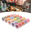 Miniatyrbilde 1 av 8: 20 farger vokset tråd 55 meter 6 aksjer kuttbar lengde halskjede snor DIY håndverk vokset polyester snor for smykkefremstilling