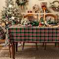 Miniatyrbilde 4 av 7: Juleduk, rutete, rektangulær, til julefestdekorasjon