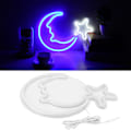 Pikkukuva 1 / 8: LED-neonlamppu USB-kuu- ja tähtikuvioinen kylttivalo Koti Makuuhuone Joulujuhlan koristelu
