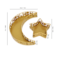 Miniatyrbild 6 av 8: Måne stjärna form brickor bord dekorativa middagsplattor frukt dessert nötter serveringsbricka guld färg