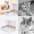 Miniatyrbillede 7 af 8: Pet Vand- og Foderautomat 2 i 1 Stor Kapacitet Transparent Vindue Automatisk Dyrefoder til Hund Kat Pink