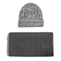 Miniatyrbillede 1 af 5: Strikkede hue og halstørklæde sæt vinter varm tyk hæklet Bobble hue hat