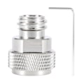 Miniatyrbilde 2 av 2: Messing CO2-adapter erstatningstankbeholderkonvertering (sølv)